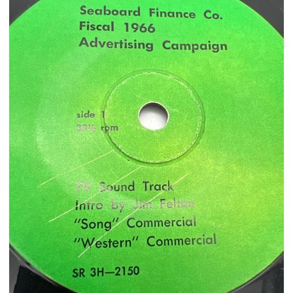 1966 Seaboard Finance Co Advertising Campaign 33rpm Record RCA Victor Hollywood - Picture 5 of 6